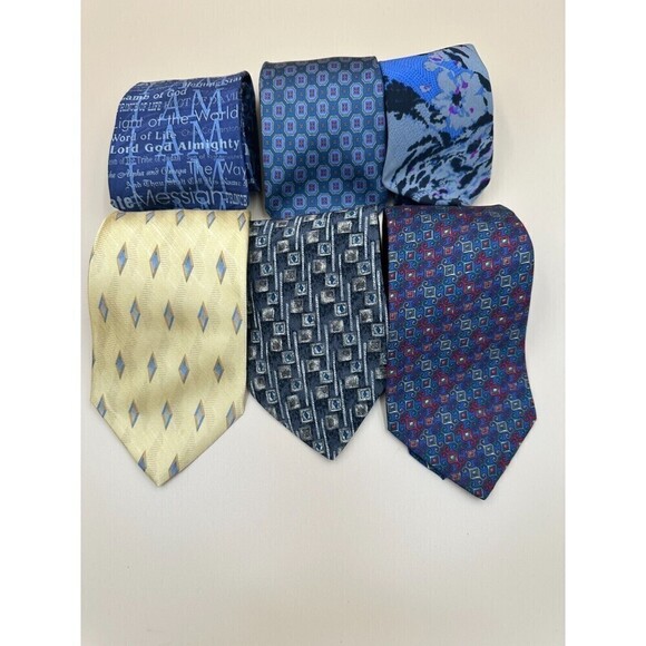 Lot of 100% Silk Ties Dino Baldini, Summit Hill, Free Man, Oakton Ltd, Arrow - Picture 1 of 13